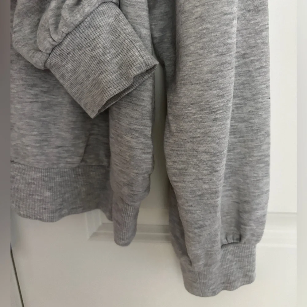 LOFT Lou & Grey Quarter Zip Gray Heather Pullover Fleece Sweatshirt, Large - Picture 6 of 8